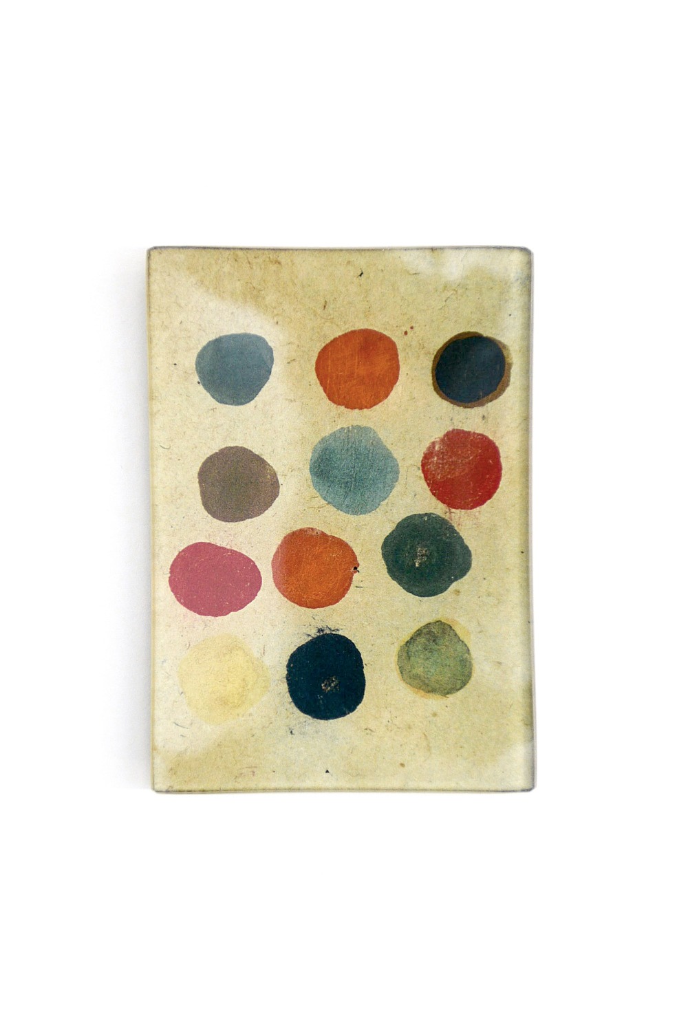 3.4x5&quot; Tiny Rect. Tray - 19th c.Indian Color Study