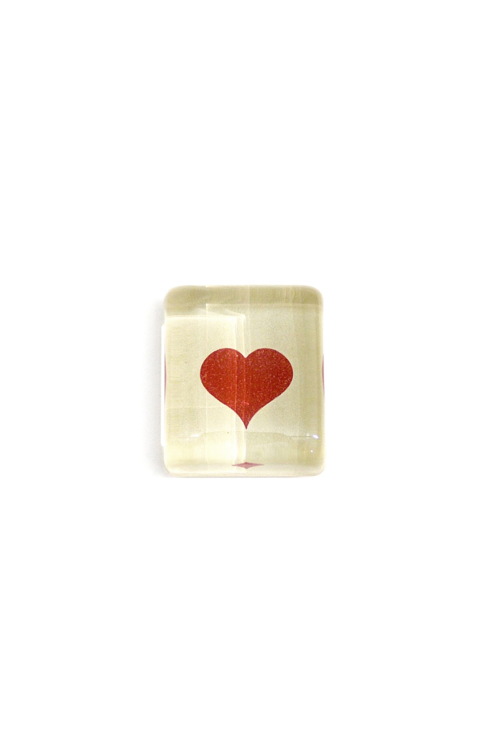 Rectangular Charm Paperweights - Blood Red Heart